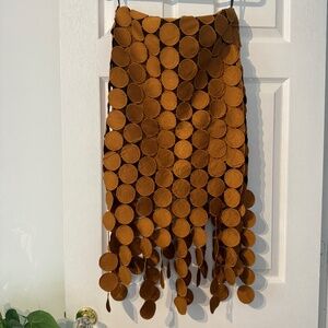 Commense Laser Cut Multi Circle Double Layered Skirt size M (more like S) - NWOT